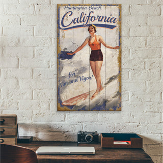 California Surfin - Wood & Metal Wall Art Wood & Metal Wall Art Out West Design