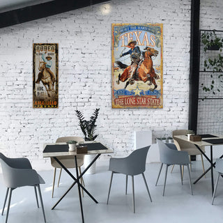 Lone Star State Cowboy - Wood & Metal Wall Art Wood & Metal Wall Art Out West Design