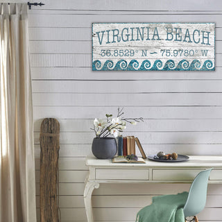 Coastal Town Latitude - Wood & Metal Wall Art Wood & Metal Wall Art Out West Design