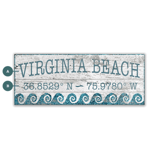 Coastal Town Latitude - Wood & Metal Wall Art Wood & Metal Wall Art Out West Design