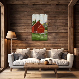 Sun Valley Red Barn - Wood & Metal Wall Art Wood & Metal Wall Art Out West Design