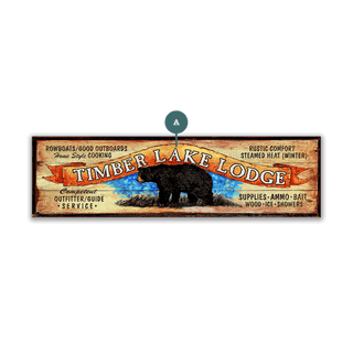 Timber Lake Lodge - Wood & Metal Wall Art Wood & Metal Wall Art Out West Design