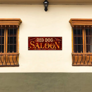 Red Dog Saloon - Wood & Metal Wall Art Wood & Metal Wall Art Out West Design