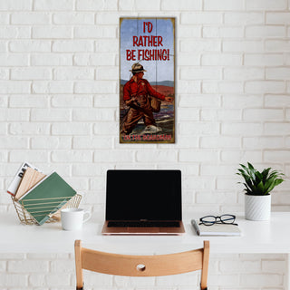 I'd Rather Be Fishing - Wood & Metal Wall Art Wood & Metal Wall Art Meissenburg Designs