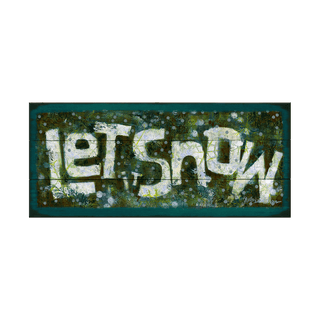 Let it Snow - Wood & Metal Wall Art Wood & Metal Wall Art Shelle Lindholm Wood 7" x 16"