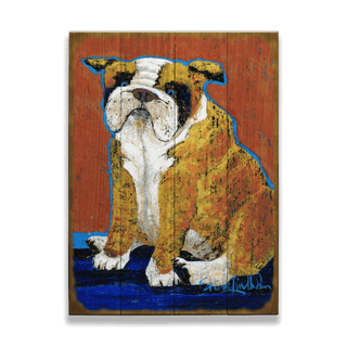 Roger, Bulldog - Wood & Metal Wall Art Wood & Metal Wall Art Shelle Lindholm
