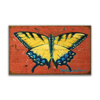 Yellow Swallowtail Butterfly - Wood & Metal Wall Art Wood & Metal Wall Art Shelle Lindholm