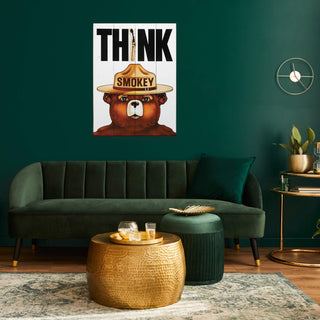 Smokey Bear 1974 Think Poster: Generic - Wood & Metal Wall Art Wood & Metal Wall Art Smokey Bear
