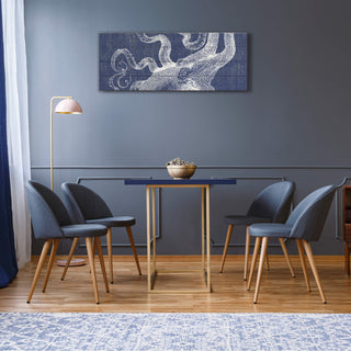 Denim Octopus - Wood & Metal Wall Art Wood & Metal Wall Art Suzanne Nicoll