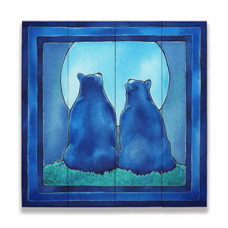 Once in a Blue Moon - Wood & Metal Wall Art Wood & Metal Wall Art Karen Savory