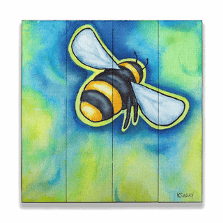The Humble Bumble - Wood & Metal Wall Art Wood & Metal Wall Art Karen Savory