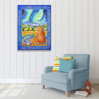 Drawn to the Lights - Wood & Metal Wall Art Wood & Metal Wall Art Karen Savory