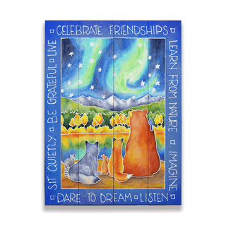 Drawn to the Lights - Wood & Metal Wall Art Wood & Metal Wall Art Karen Savory