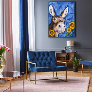 Mule Among Sunflowers - Wood & Metal Wall Art Wood & Metal Wall Art Karen Savory