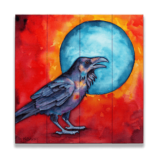Ravenous Eclipse - Wood & Metal Wall Art Wood & Metal Wall Art Karen Savory