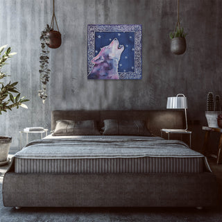 Midnight Serenade: The Wolf's Song - Wood & Metal Wall Art Wood & Metal Wall Art Karen Savory