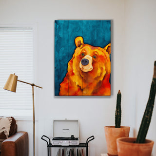 Mr. Sunshine Bear - Wood & Metal Wall Art Wood & Metal Wall Art Karen Savory