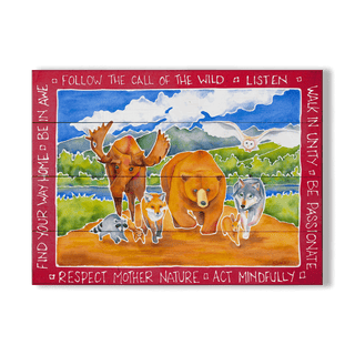 When Wildlife Unites - Wood & Metal Wall Art Wood & Metal Wall Art Karen Savory