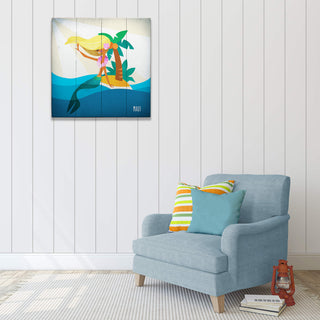 Mermaid's Paradise: Square - Wood & Metal Wall Art Wood & Metal Wall Art Meissenburg Designs