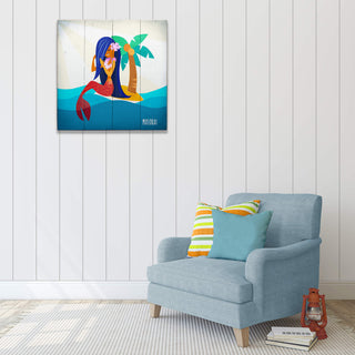 Mermaid's Retreat: Square - Wood & Metal Wall Art Wood & Metal Wall Art Meissenburg Designs