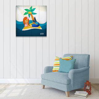 Mermaid's Haven: Square - Wood & Metal Wall Art Wood & Metal Wall Art Meissenburg Designs
