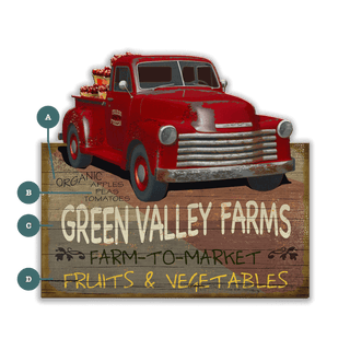 Vintage Apple Truck - Wood Wall Decor Shaped Wall Art Meissenburg Designs