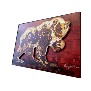 Forest Master - Aluminum on Wood Shaped Wall Art Shelle Lindholm