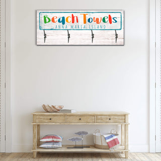 Beach Towels: Personalized - Coatrack Coatrack Wall Decor Meissenburg Designs
