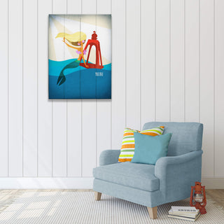 Mermaid's Beacon: Portrait - Wood & Metal Wall Art Wood & Metal Wall Art Meissenburg Designs