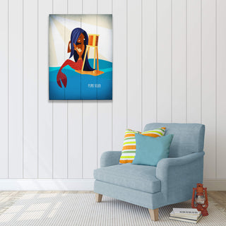 Mermaid's Watch: Portrait - Wood & Metal Wall Art Wood & Metal Wall Art Meissenburg Designs