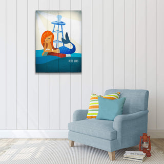 Mermaid's Rest: Portrait - Wood & Metal Wall Art Wood & Metal Wall Art Meissenburg Designs