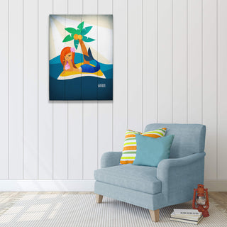 Mermaid's Haven: Portrait - Wood & Metal Wall Art Wood & Metal Wall Art Meissenburg Designs