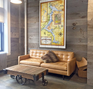 Lake Coeur D'Alene: Illustrated Map - Wood & Metal Wall Art Wood & Metal Wall Art Lisa Middleton