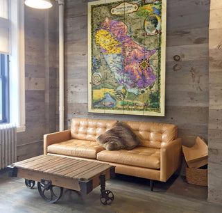 The Driftless Region: Illustrated Map - Wood & Metal Wall Art Wood & Metal Wall Art Lisa Middleton