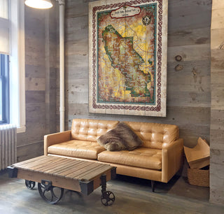 Death Valley National Park: Illustrated Map - Wood & Metal Wall Art Wood & Metal Wall Art Lisa Middleton