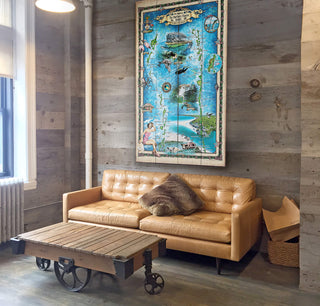 The Northern Exuma Islands, Bahamas: Illustrated Map - Wood & Metal Wall Art Wood & Metal Wall Art Lisa Middleton