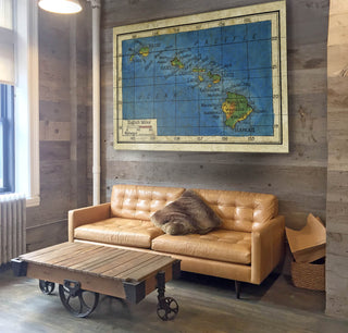 Vintage Map of the Hawaiian Islands - Wood & Metal Wall Art Wood & Metal Wall Art Lisa Middleton