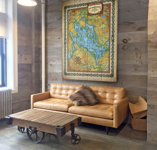 A New Map of Lake Winnipesaukee, New Hampshire - Wood & Metal Wall Art Wood & Metal Wall Art Lisa Middleton