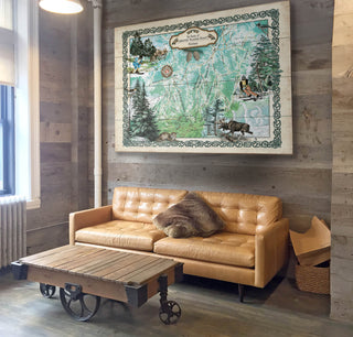 Ski Runs of Whitefish Mountain Resort - Wood & Metal Wall Art Wood & Metal Wall Art Lisa Middleton
