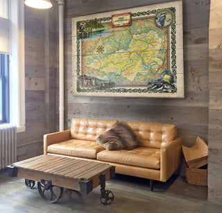The Catskills: Illustrated Map - Wood & Metal Wall Art Wood & Metal Wall Art Lisa Middleton