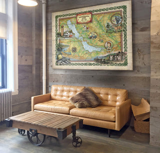 A New Map of Chautauqua Lake - Wood & Metal Wall Art Wood & Metal Wall Art Lisa Middleton
