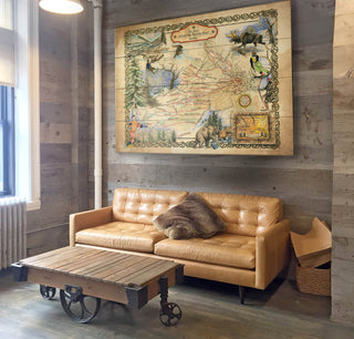 Ski Runs of Jackson Hole Mountain Resort - Wood & Metal Wall Art Wood & Metal Wall Art Lisa Middleton