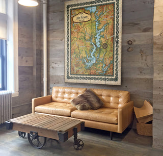 Lake Keowee, South Carolina: Illustrated Map - Wood & Metal Wall Art Wood & Metal Wall Art Lisa Middleton