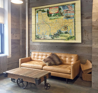 The Parks and Neighborhoods of Minneapolis and St Paul - Wood & Metal Wall Art Wood & Metal Wall Art Lisa Middleton