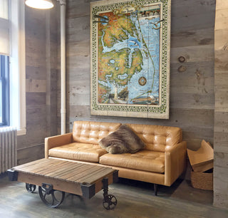 The Outer Banks, North Carolina: Illustrated Map - Wood & Metal Wall Art Wood & Metal Wall Art Lisa Middleton