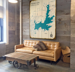 Hayden Lake, Idaho - Wood & Metal Wall Art Wood & Metal Wall Art Lake Art