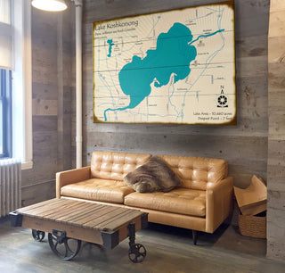 Lake Koshkonong, Wisconsin - Wood & Metal Wall Art Wood & Metal Wall Art Lake Art