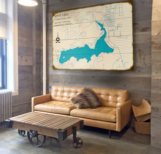 Spirit Lake, Idaho - Wood & Metal Wall Art Wood & Metal Wall Art Lake Art