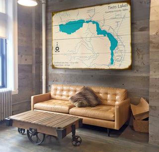 Twin Lakes, Idaho - Wood & Metal Wall Art Wood & Metal Wall Art Lake Art