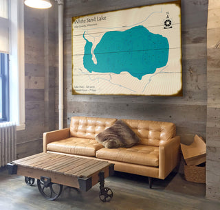 White Sand Lake: Boulder Junction - Wood & Metal Wall Art Wood & Metal Wall Art Lake Art